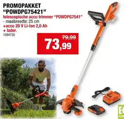 Hubo Powerplus Dual Power POWDPG75421 accu trimmer 20V Li-Ion 26cm + lader aanbieding