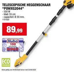 Hubo Powerplus POWXG2044 elektrische heggenschaar telescopisch 550W 55cm aanbieding