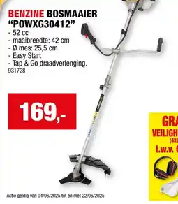 Hubo Powerplus POWXG30412 2-in-1 benzine bosmaaier/trimmer 52cc aanbieding