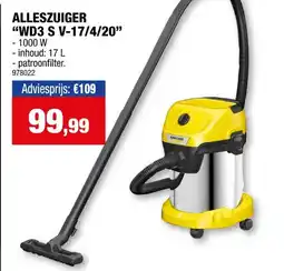 Hubo Karcher WD 3 S V-17/4/20 alleszuiger aanbieding