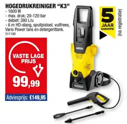 Hubo Karcher K3 hogedrukreiniger aanbieding