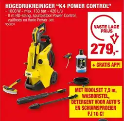 Hubo Karcher K4 Power Control + Pack hogedrukreiniger 1800W aanbieding