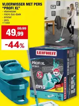 Hubo VLOERWISSER MET PERS PROFI XL aanbieding