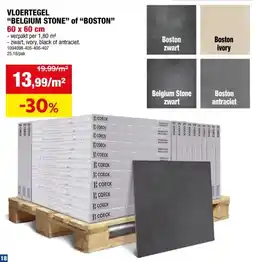 Hubo Boston vloertegel 60x60 cm 1,80m² ivory aanbieding