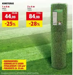 Hubo Kunstgras 1x4 m aanbieding