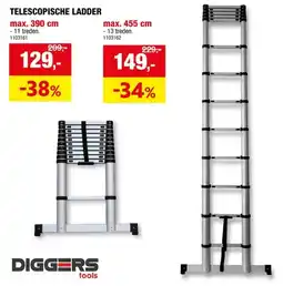 Hubo Diggers telescopische ladder 1x13 sporten aanbieding