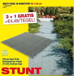 Hubo Multiplate terrastegel 56x56x1 cm pvc aanbieding