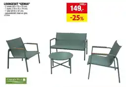 Hubo Garden Plus Genua loungeset groen aanbieding