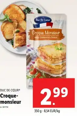 Lidl Croque- monsieur aanbieding