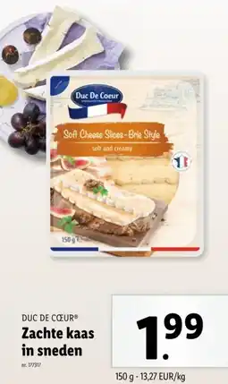 Lidl Zachte kaas in sneden aanbieding
