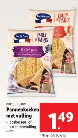 Lidl Pannenkoeken met vulling aanbieding