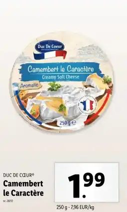 Lidl Camembert le Caractère aanbieding