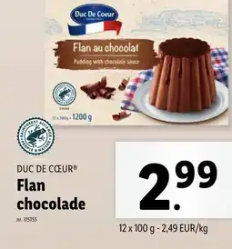 Lidl Flan chocolade aanbieding
