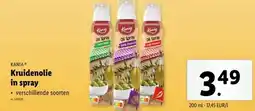 Lidl Kruidenolie in spray aanbieding