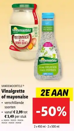 Lidl Vinaigrette of mayonaise aanbieding