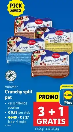 Lidl Crunchy split pot aanbieding