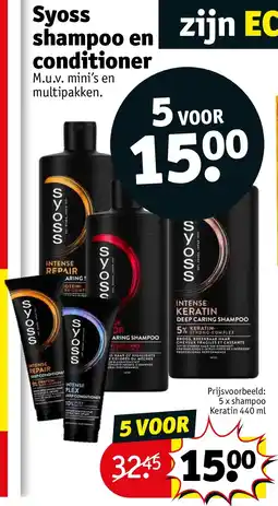 Kruidvat Syoss shampoo en conditioner aanbieding