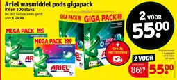 Kruidvat Ariel wasmiddel pods gigapack aanbieding