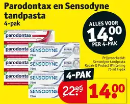 Kruidvat Parodontax en Sensodyne tandpasta aanbieding
