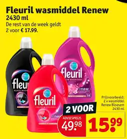 Kruidvat Fleuril wasmiddel Renew aanbieding