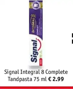 Kruidvat Signal Integral 8 Complete Tandpasta 75 ml aanbieding