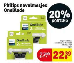 Kruidvat Philips navulmesjes OneBlade aanbieding
