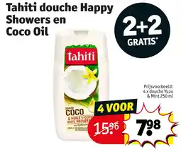 Kruidvat Tahiti douche Happy Showers en Coco Oil aanbieding