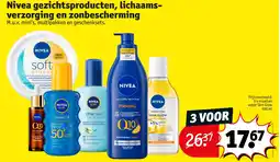 Kruidvat Nivea gezichtsproducten, lichaamsverzorging en zonbescherming aanbieding