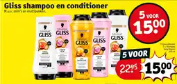 Kruidvat Gliss shampoo en conditioner aanbieding