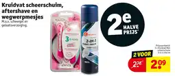 Kruidvat Kruidvat scheerschuim, aftershave en wegwerpmesjes aanbieding