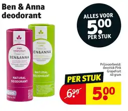 Kruidvat Ben & Anna deodorant aanbieding