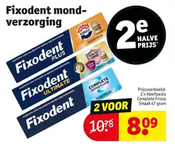 Kruidvat Fixodent mondverzorging aanbieding