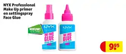Kruidvat NYX Professional Make Up primer en settingspray Face Glue aanbieding