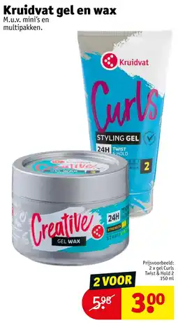 Kruidvat Kruidvat gel en wax aanbieding