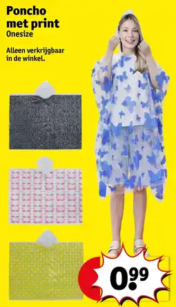 Kruidvat Poncho met print aanbieding