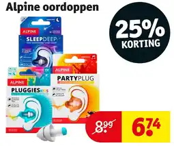 Kruidvat Alpine oordoppen aanbieding
