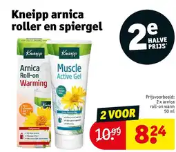 Kruidvat Kneipp arnica roller en spiergel aanbieding