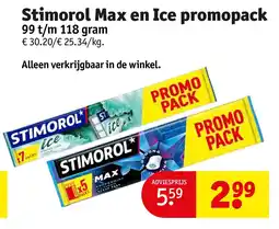 Kruidvat Stimorol Max en Ice promopack aanbieding