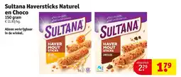 Kruidvat Sultana Haversticks Naturel en Choco aanbieding