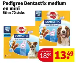 Kruidvat Pedigree Dentastix medium en mini aanbieding