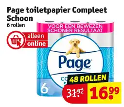 Kruidvat Page toiletpapier Compleet Schoon aanbieding