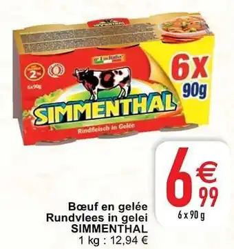 Cora Boeuf en gelée rundvlees in gelei simmenthal aanbieding