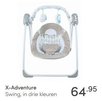 Baby & Tiener X-adventure swing, in drie kleuren aanbieding