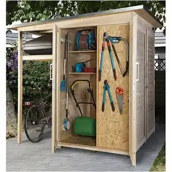 Brico Weka tuinkast + luifel ‘Garten Q Multi’ bruin 224 x 217 cm aanbieding