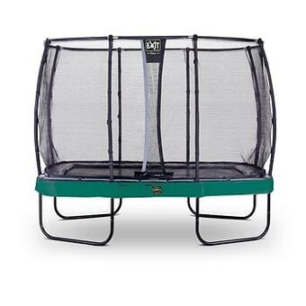 Brico Exit trampoline Elegant Premium + veiligheidsnet Deluxe 214x366cm groen aanbieding
