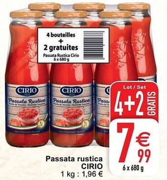 Cora Passata rustica cirio aanbieding