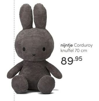 Baby & Tiener Nijntje corduroy knuffel aanbieding