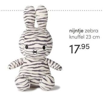 Baby & Tiener Nijntje zebra knuffel aanbieding