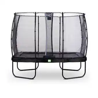 Brico Exit trampoline Elegant + veiligheidsnet Economy 214x366cm zwart aanbieding