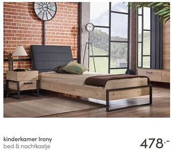 Baby & Tiener Kinderkamer irony bed + nachtkastje aanbieding